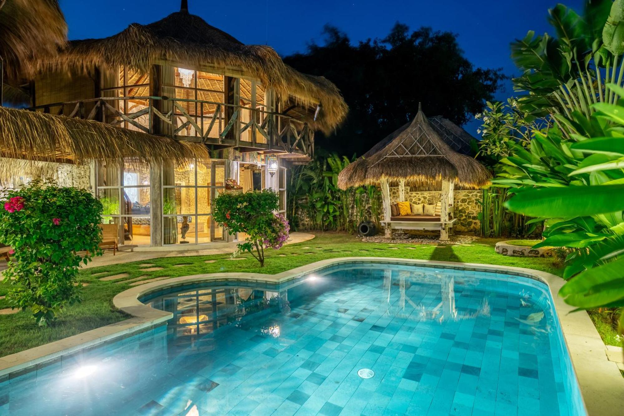 Balangan Beach Villa Idaman Bungalows ジンバラン エクステリア 写真